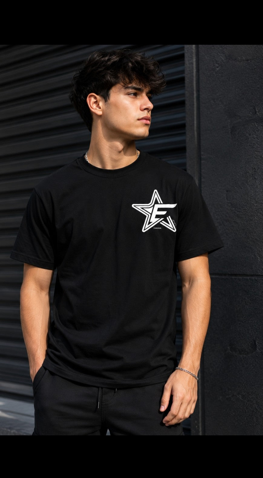E STAR+E BLACK T_SHIRT
