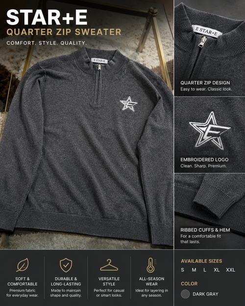 E STAR+E  Premium Quarter zip pullover